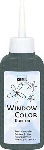 KREUL 42771 - Window Color Konturenfarbe, grau 80 ml, zur besseren Abgrenzung von Motiven, für glatte Oberflächen wie Glas, Spiegel und Fliesen KREUL 42771 - Window Color Konturenfarbe, grau 80 ml, zur besseren Abgrenzung von Motiven, für glatte Oberflächen wie Glas, Spiegel und Fliesen von KREUL