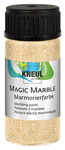 KREUL 73224 Magic Marble Marmorierfarbe, 20 ml, glitzer gelb von Kreul