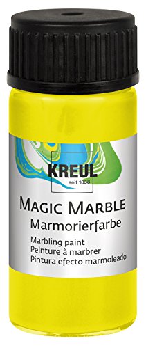 KREUL 73231 Magic Marble Marmorierfarbe, 20 ml, neon gelb von Kreul