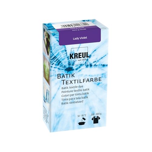 KREUL 98528 - Batik-Textilfarbe Lady Violet, 70 g, Farbpulver zum Batiken und Färben von Textilien von Kreul