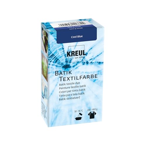 KREUL 98529 - Batik-Textilfarbe Cool Blue, 70 g, Farbpulver zum Batiken und Färben von Textilien von Kreul