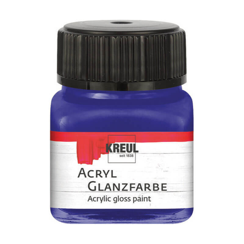 KREUL Acryl Glanzfarbe 20ml dunkelblau von C. Kreul