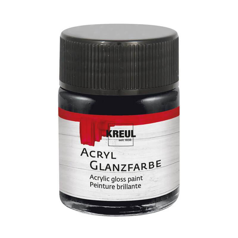 Acryl Glanzfarbe schwarz 50ml von KREUL