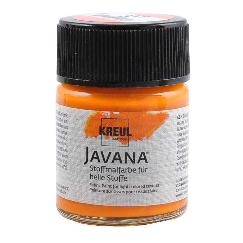 KREUL Javana Stoffmalfarbe für helle Stoffe 50ml orange von C. Kreul