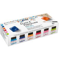 KREUL Porzellanfarben farbsortiert 6 Gläser à 20 ml in hellblau, kobaltblau, orange, kaminrot, rosa, maigrün KREUL Porzellanfarben farbsortiert 6 Gläser à 20 ml in hellblau, kobaltblau, orange, kaminrot, rosa, maigrün von KREUL
