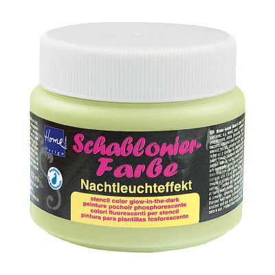 Schablonierfarbe Nachtleuchtfarbe gelb 150ml von KREUL