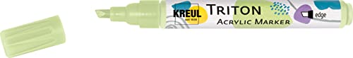 KREUL 17838 - Triton Acrylic Marker edge, lichtgrün, Keilspitze, Strichstärke circa 1 bis 4 mm, auf Wasserbasis, Acrylmarker zur Gestaltung von Papier, Holz, Stein und vielem mehr KREUL 17838 - Triton Acrylic Marker edge, lichtgrün, Keilspitze, Strichstärke circa 1 bis 4 mm, auf Wasserbasis, Acrylmarker zur Gestaltung von Papier, Holz, Stein und vielem mehr von Kreul