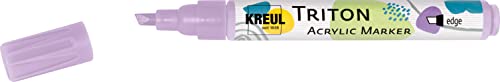 KREUL 17843 - Triton Acrylic Marker edge, flieder, Keilspitze, Strichstärke circa 1 bis 4 mm, auf Wasserbasis, Acrylmarker zur Gestaltung von Papier, Holz, Stein und vielem mehr von Kreul