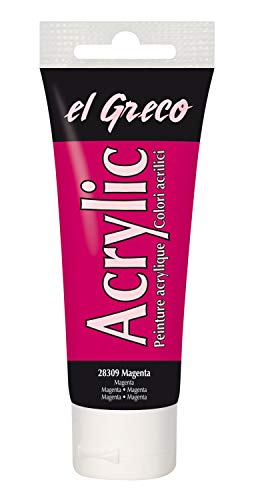 KREUL 28309 - El Greco Acrylic, 75 ml Tube in magenta, hochpigmentierte, glänzende Acrylfarbe in Studienqualität, buttrig vermalbar, für pastose Malerei KREUL 28309 - El Greco Acrylic, 75 ml Tube in magenta, hochpigmentierte, glänzende Acrylfarbe in Studienqualität, buttrig vermalbar, für pastose Malerei von Kreul