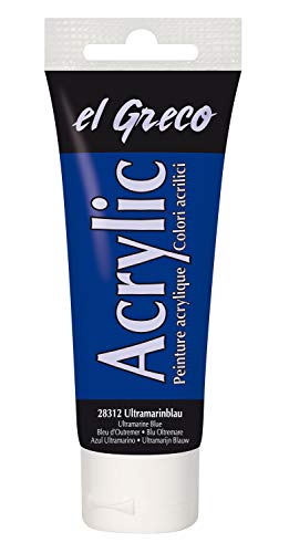 KREUL 28312 - El Greco Acrylic, 75 ml Tube in ultramarinblau, hochpigmentierte, glänzende Acrylfarbe in Studienqualität, buttrig vermalbar, für pastose Malerei KREUL 28312 - El Greco Acrylic, 75 ml Tube in ultramarinblau, hochpigmentierte, glänzende Acrylfarbe in Studienqualität, buttrig vermalbar, für pastose Malerei von Kreul