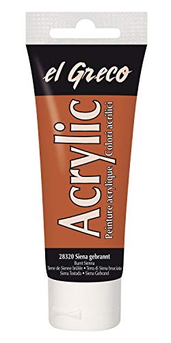 KREUL 28320 - El Greco Acrylic, 75 ml Tube in siena gebrannt, hochpigmentierte, glänzende Acrylfarbe in Studienqualität, buttrig vermalbar, für pastose Malerei KREUL 28320 - El Greco Acrylic, 75 ml Tube in siena gebrannt, hochpigmentierte, glänzende Acrylfarbe in Studienqualität, buttrig vermalbar, für pastose Malerei von Kreul
