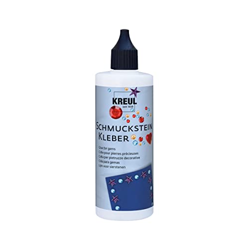 KREUL 49602 - Schmucksteinkleber, 125 ml Flasche, auf Wasserbasis hergestellt, trocknet transparent, mit feiner Düse für punktgenaues Aufkleben der Schmucksteine KREUL 49602 - Schmucksteinkleber, 125 ml Flasche, auf Wasserbasis hergestellt, trocknet transparent, mit feiner Düse für punktgenaues Aufkleben der Schmucksteine von Kreul