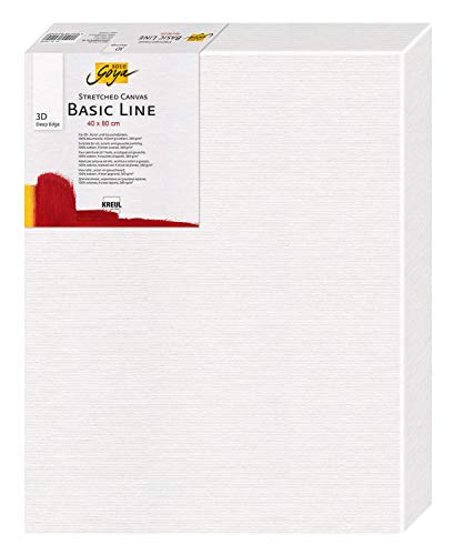 KREUL 644080 - Solo Goya 3D Stretched Canvas Basic Line, Keilrahmen 40 x 80 cm, extra tief ca. 3,8 cm, 100 % Baumwolle 4 fach grundiert, ideal für Öl-, Acryl- und Gouachefarben von Kreul