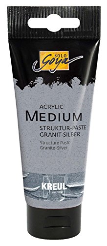KREUL 85401 - Solo Goya Acrylic Medium, 100 ml Tube, Strukturpaste Granit Silber, pastose Spachtelmasse, trocknet seidenmatt und deckend auf KREUL 85401 - Solo Goya Acrylic Medium, 100 ml Tube, Strukturpaste Granit Silber, pastose Spachtelmasse, trocknet seidenmatt und deckend auf von Kreul