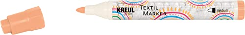 KREUL 90772 - Textil Marker medium, zartrosa, mit großer unempfindlicher Faserspitze, Strichstärke circa 2 bis 4 mm, Stoffmalstift für helle Stoffe und Textilien, waschecht nach Fixierung KREUL 90772 - Textil Marker medium, zartrosa, mit großer unempfindlicher Faserspitze, Strichstärke circa 2 bis 4 mm, Stoffmalstift für helle Stoffe und Textilien, waschecht nach Fixierung von Kreul