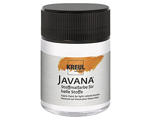 KREUL 91911 - Javana Stoffmalfarbe für helle Stoffe, 50 ml Glas in weiß, geschmeidige Farbe auf Wasserbasis mit cremigem Charakter, dringt fasertief ein, waschecht nach Fixierung KREUL 91911 - Javana Stoffmalfarbe für helle Stoffe, 50 ml Glas in weiß, geschmeidige Farbe auf Wasserbasis mit cremigem Charakter, dringt fasertief ein, waschecht nach Fixierung von Kreul