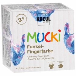 MUCKI Funkel-Fingerfarbe 4 Farben von KREUL