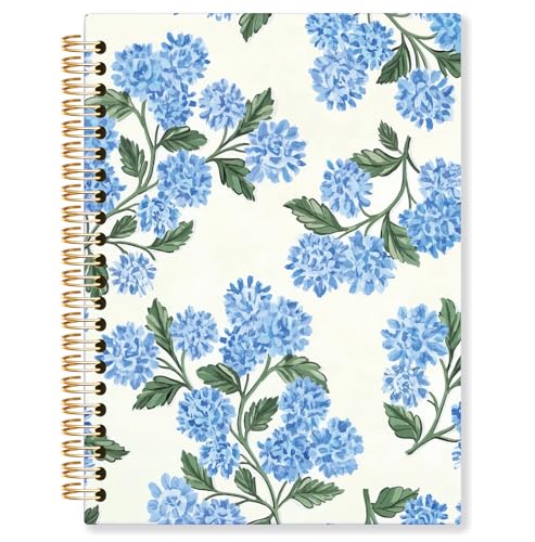 KRHFG Blaues Hortensien-Spiralbuch, Aquarell-Blumen-Tagebuch, Hortensien-Blumen-Tagebücher zum Schreiben, ästhetische Blumen-Notizbücher für Notizen, 14 x 21 cm KRHFG Blaues Hortensien-Spiralbuch, Aquarell-Blumen-Tagebuch, Hortensien-Blumen-Tagebücher zum Schreiben, ästhetische Blumen-Notizbücher für Notizen, 14 x 21 cm von KRHFG