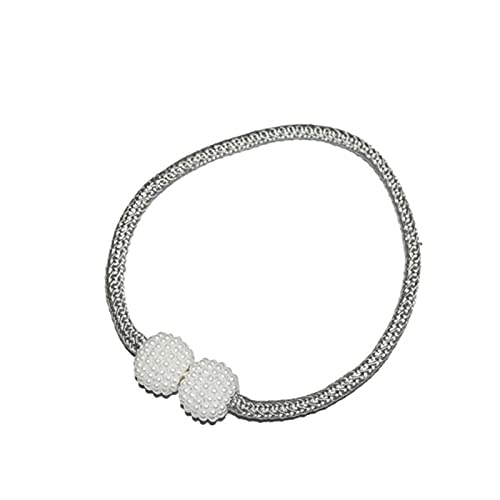 Vorhang Raffhalter,Vorhang Zugband 3 stücke Magnetfeld Vorhang Raffbacks Perle Ball Home Vorhang Schnalle Bequemer Krawatte Rücken Vorhang Dekoration Webart Clips Seilgurte Halter ( Color : Gray ) von KRIECK