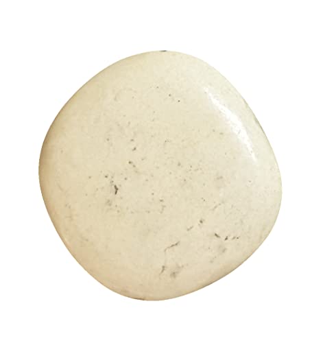 KRIO® - 1 x Flacher Edelstein Scheibenstein Handschmeichler Therapiestein Schmuckstein (Zitronenchrysopras) von KRIO