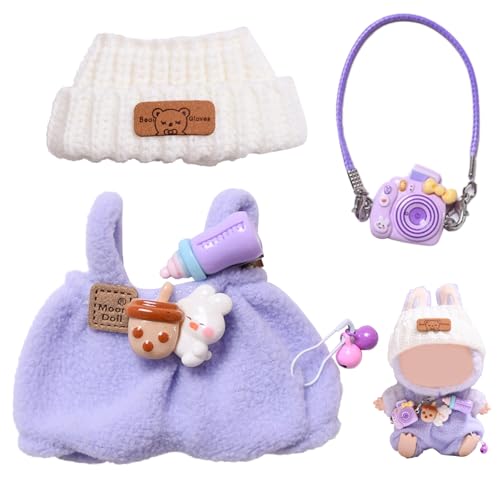 Kleidung für 17 cm La-bubu Puppe Bekleidung für Plüsch Kleidung Plüsch Toy Puppenkleidung La-bu-bu Kleidung Zubehör Passende Plush Pullover Hoodie DIY Ohne Puppe von KRISFD