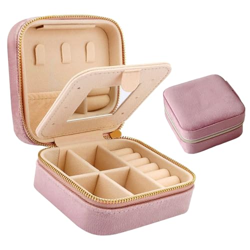 Schmuckaufbewahrung Reise 1 Stück Kleine Schmuckschatulle Für Damen Schmuckaufbewahrung Schmuck Etui Schmucketui Aus Pu-leder Mit Spiegel Für Ringe Armbänder Ohrringe Halskette Geschenk Schmuckaufbewahrung Reise 1 Stück Kleine Schmuckschatulle Für Damen Schmuckaufbewahrung Schmuck Etui Schmucketui Aus Pu-leder Mit Spiegel Für Ringe Armbänder Ohrringe Halskette Geschenk von KRISFD