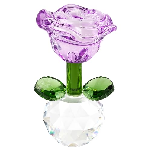 KRISININE Kristall-Rosen-Figur, Glasblume mit Kugelsockel, für Zuhause, Hochzeit, Büro, Tischdekoration KRISININE Kristall-Rosen-Figur, Glasblume mit Kugelsockel, für Zuhause, Hochzeit, Büro, Tischdekoration von KRISININE