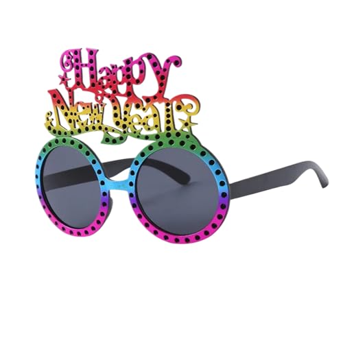 KRJGOERG 2026 Happy New Year Lustige Brille, Foto-Requisiten & Partyzubehör für Neujahrsatmosphäre Dekoration von KRJGOERG