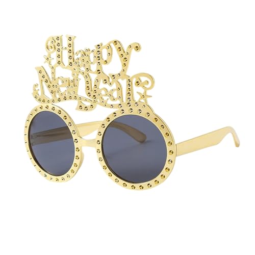 KRJGOERG 2026 Happy New Year Lustige Brille, Foto-Requisiten & Partyzubehör für Neujahrsatmosphäre Dekoration von KRJGOERG