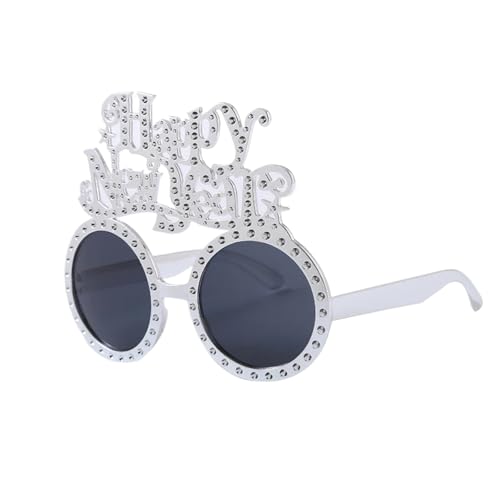 KRJGOERG 2026 Happy New Year Lustige Brille, Foto-Requisiten & Partyzubehör für Neujahrsatmosphäre Dekoration von KRJGOERG