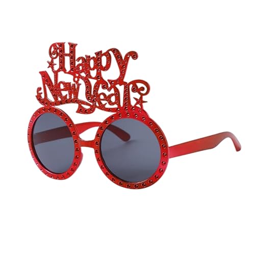 KRJGOERG 2026 Happy New Year Lustige Brille, Foto-Requisiten & Partyzubehör für Neujahrsatmosphäre Dekoration von KRJGOERG