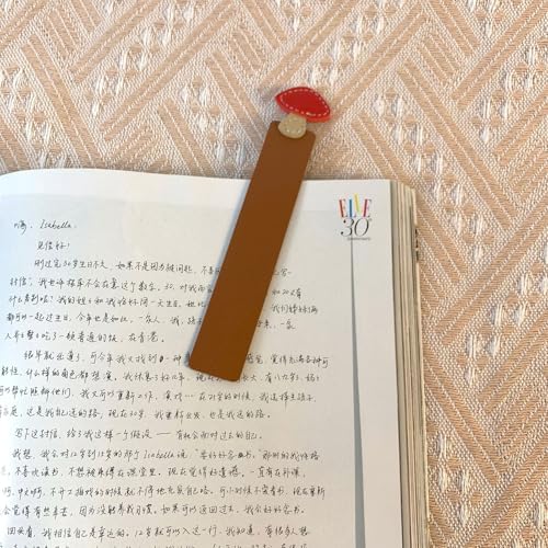 Niedliches Pilzförmiges Lesezeichen, personalisierbar, Pilzkopf, Leder-Lesezeichen, Etikett für Leseliebhaber, Geschenke Niedliches Pilzförmiges Lesezeichen, personalisierbar, Pilzkopf, Leder-Lesezeichen, Etikett für Leseliebhaber, Geschenke von KRJGOERG