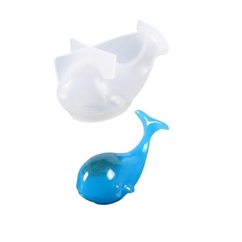 Silikonform mit kleinem Wal-Anzug, niedlicher Stereo-Wal, Silikonharzform von KRJGOERG