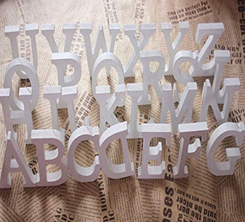 KRS 3XL- 3 Stück Holzbuchstaben 3D Buchstabe Zahlen Zahl Buchstaben Holz weiß Namen 8 cm A-Z (3) von KRS