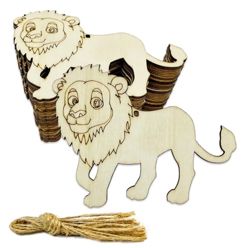 30 Stück unlackierte Löwenholzausschnitte Löwenholz DIY Handwerk Ausschnitte Blank Holz Löwenform hängende Ornamente 30 Stück unlackierte Löwenholzausschnitte Löwenholz DIY Handwerk Ausschnitte Blank Holz Löwenform hängende Ornamente von KRSHEMDE