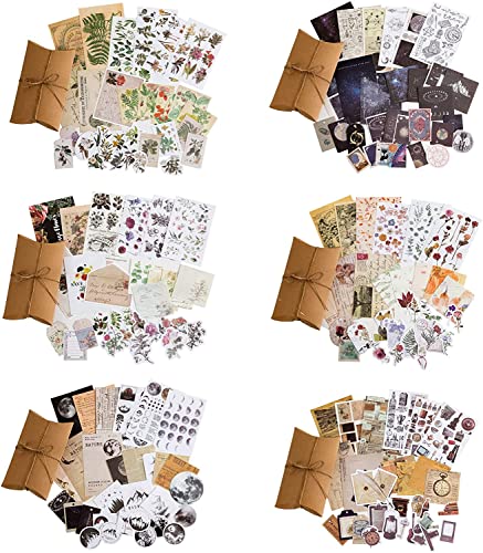 KRUCE 180 Blatt Vintage Scrapbook Sticker Set, Junk Journal Sticker Supplies für Art Journaling Diary Planner Album Diary, Notebook, Card Making Laptop DIY Arts and Crafts von KRUCE