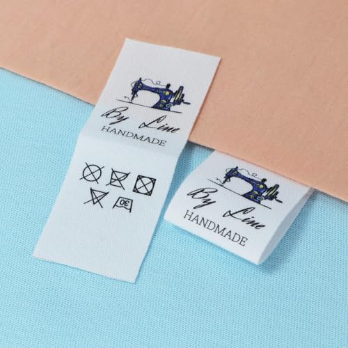 Handgefertigtes Baumwolletikett mit Logo oder Text, Nähzubehör, Tags für Stricksachen, Custom,Personalizada, Geschenkanhänger (1# Weiß) von KRUIJHEU