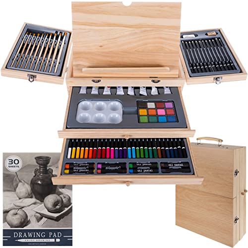 KRUZZEL Komplettes Malset im Koffer für Kinder 83 Einzelteile Mal- und Zeichenzubehör für Anfänger und Profis - Inklusive Malpinsel, Ölpastelle, Acrylfarben, Aquarellfarben, Farbstifte 19179 KRUZZEL Komplettes Malset im Koffer für Kinder 83 Einzelteile Mal- und Zeichenzubehör für Anfänger und Profis - Inklusive Malpinsel, Ölpastelle, Acrylfarben, Aquarellfarben, Farbstifte 19179 von KRUZZEL