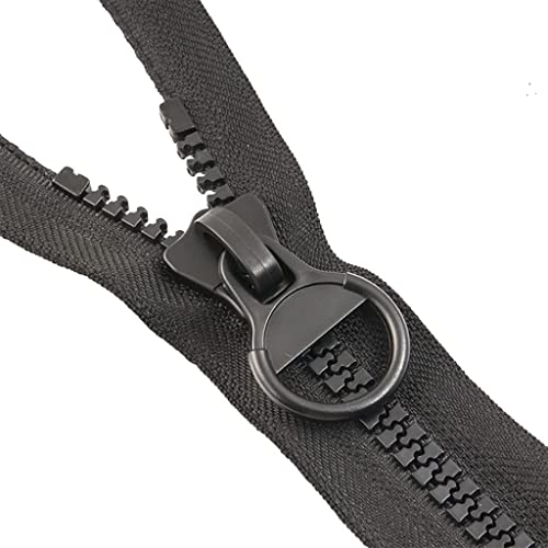KRXSOBNV, 1 Stück 8# 2 m/3 m Harz-Reißverschluss, schwarz/weiß, robuster Kunststoff-Reißverschluss for DIY Nähen, Basteln, Schneidertaschen, Kleidungsstücke,Reißverschlüsse(Black,2m) von KRXSOBNV