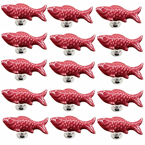 KRXSOBNV, 15 Stück Kommode Schublade Schrank Knöpfe, Türgriff Keramik Möbelgriffe,Keramische Griffe(Pink) von KRXSOBNV