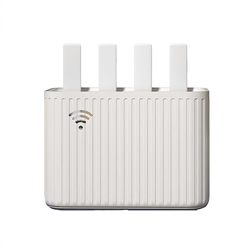 KRXSOBNV, Kabelmanagementbox, Kunststoff-Sortierbox for Netzwerkkabel, verschleißfest, Kabelaufbewahrungskoffer, WiFi-Router-Container, platzsparend, Kabel-Ordnungsbox ，WiFi-Organisator(White) von KRXSOBNV