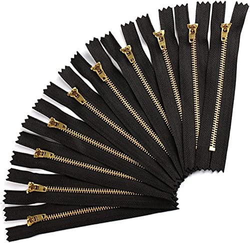 KRXSOBNV, Unsichtbare Reißverschlüsse, Metallreißverschluss, 10 Stück 4#-Reißverschlüsse, Jeans-Reißverschlüsse for DIY-Nähen,Reißverschlüsse(18cm) von KRXSOBNV