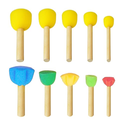 10-Teiliges Schwammpinsel-Malset, Kreativer Rollpinsel, Kinder-Gemälde-Graffiti, Roller-Schwammpinsel, Schwamm-Malwerkzeug, Graffiti-Pinsel 10-Teiliges Schwammpinsel-Malset, Kreativer Rollpinsel, Kinder-Gemälde-Graffiti, Roller-Schwammpinsel, Schwamm-Malwerkzeug, Graffiti-Pinsel von KRYMSON