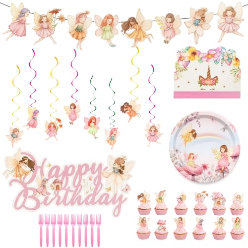 1 Set Feen Geburtstag Deko, Tortendeko Fee, Pappteller Kindergeburtstag, Geburtstagsdeko Kinder, Kinder Geschirr 1 Set Feen Geburtstag Deko, Tortendeko Fee, Pappteller Kindergeburtstag, Geburtstagsdeko Kinder, Kinder Geschirr von KRYMXAR