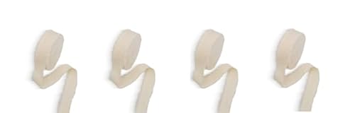 4er Set Stoffbänder Schleifenband Geschenkband, Weißes Band Leinenband Ripsband, für Schultüte und Dekoration 4er Set Stoffbänder Schleifenband Geschenkband, Weißes Band Leinenband Ripsband, für Schultüte und Dekoration von KRYMXAR