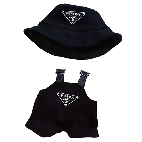 Bubukleidung für 17 cm Puppen, 2-teiliges Outfit Set mit schwarzer Mütze und Latzhose, Kleidung 17 cm, Puppenbekleidung für Sammler und Kinder Bubukleidung für 17 cm Puppen, 2-teiliges Outfit Set mit schwarzer Mütze und Latzhose, Kleidung 17 cm, Puppenbekleidung für Sammler und Kinder von KRYMXAR