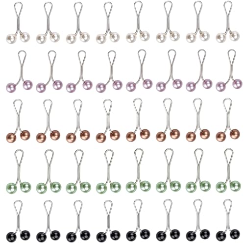 Hosen Taillenspanner, 40 Stück Verstellbare Taillenschnallen Clips Jean Hose Enger Machen Clip, Hosenbund Enger Machen, DIY Kleidungstransformation Für Hosen Und Röcke von KRYMXAR