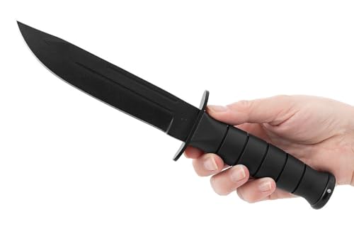 KS-11 Knife als Outdoor Messer mit Robuste 440er Edelstahl Klinge – Survival Messer mit rutschfesten Griff ideal zur Bushcraft Ausrüstung - Schnitzmesser von KS-11