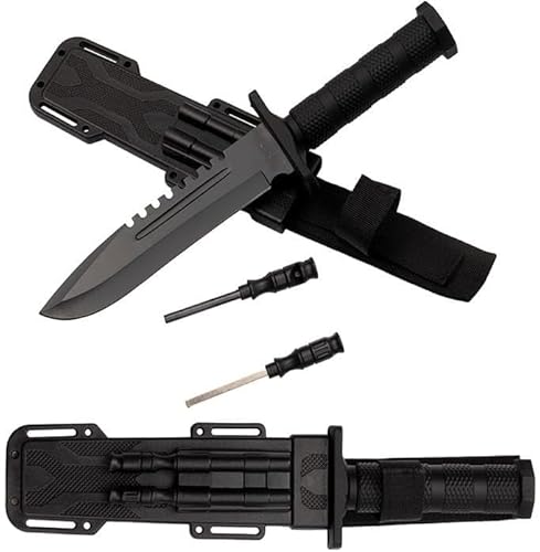 KS-11 Outdoor Messer mit feststehender Klinge incl. Feuerstahl und Schleifstein am Holster als Survival Messer - Bushcraft Knive – Schnitzmesser - Jagdmesser Gesamtlänge 31 cm KS-11 Outdoor Messer mit feststehender Klinge incl. Feuerstahl und Schleifstein am Holster als Survival Messer - Bushcraft Knive – Schnitzmesser - Jagdmesser Gesamtlänge 31 cm von KS-11