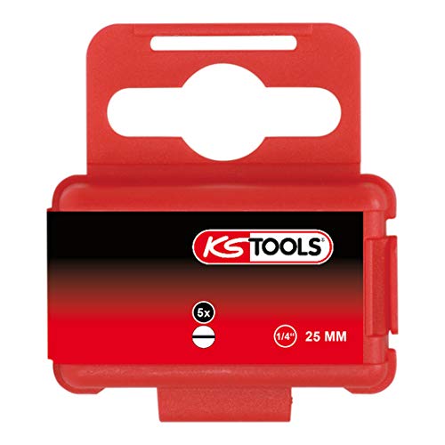 KS Tools 911.3312 1/4" CLASSIC Bit Schlitz, 25mm, 10mm, 5er Pack von KS Tools